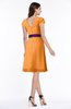 ColsBM Margot Orange Classic V-neck Short Sleeve Chiffon Knee Length Bridesmaid Dresses