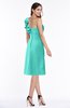ColsBM Chana Blue Turquoise Simple Asymmetric Neckline Sleeveless Chiffon Ruffles Bridesmaid Dresses