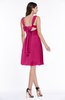 ColsBM Haley Beetroot Purple Modern Fit-n-Flare Sleeveless Zip up Chiffon Knee Length Prom Dresses