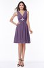 ColsBM Haley Chinese Violet Modern Fit-n-Flare Sleeveless Zip up Chiffon Knee Length Prom Dresses