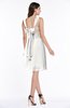ColsBM Haley Cloud White Modern Fit-n-Flare Sleeveless Zip up Chiffon Knee Length Prom Dresses