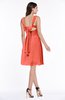 ColsBM Haley Living Coral Modern Fit-n-Flare Sleeveless Zip up Chiffon Knee Length Prom Dresses