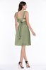 ColsBM Haley Moss Green Modern Fit-n-Flare Sleeveless Zip up Chiffon Knee Length Prom Dresses
