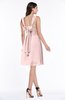 ColsBM Haley Pastel Pink Modern Fit-n-Flare Sleeveless Zip up Chiffon Knee Length Prom Dresses