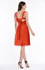 ColsBM Haley Tangerine Tango Modern Fit-n-Flare Sleeveless Zip up Chiffon Knee Length Prom Dresses
