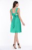 ColsBM Haley Viridian Green Modern Fit-n-Flare Sleeveless Zip up Chiffon Knee Length Prom Dresses