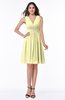 ColsBM Haley Wax Yellow Modern Fit-n-Flare Sleeveless Zip up Chiffon Knee Length Prom Dresses