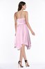 ColsBM Anaya Baby Pink Modern A-line Strapless Chiffon Knee Length Pick up Wedding Guest Dresses