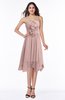 ColsBM Anaya Blush Pink Modern A-line Strapless Chiffon Knee Length Pick up Wedding Guest Dresses