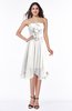 ColsBM Anaya Cloud White Modern A-line Strapless Chiffon Knee Length Pick up Wedding Guest Dresses