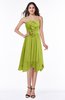 ColsBM Anaya Green Oasis Modern A-line Strapless Chiffon Knee Length Pick up Wedding Guest Dresses