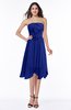 ColsBM Anaya Nautical Blue Modern A-line Strapless Chiffon Knee Length Pick up Wedding Guest Dresses