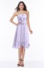 ColsBM Anaya Pastel Lilac Modern A-line Strapless Chiffon Knee Length Pick up Wedding Guest Dresses