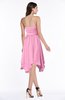 ColsBM Anaya Pink Modern A-line Strapless Chiffon Knee Length Pick up Wedding Guest Dresses
