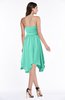 ColsBM Anaya Seafoam Green Modern A-line Strapless Chiffon Knee Length Pick up Wedding Guest Dresses