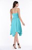 ColsBM Anaya Turquoise Modern A-line Strapless Chiffon Knee Length Pick up Wedding Guest Dresses