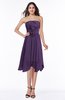 ColsBM Anaya Violet Modern A-line Strapless Chiffon Knee Length Pick up Wedding Guest Dresses