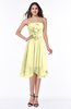 ColsBM Anaya Wax Yellow Modern A-line Strapless Chiffon Knee Length Pick up Wedding Guest Dresses