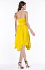 ColsBM Anaya Yellow Modern A-line Strapless Chiffon Knee Length Pick up Wedding Guest Dresses