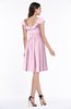 ColsBM Hadassah Baby Pink Traditional Scoop Short Sleeve Chiffon Mini Ruching Plus Size Bridesmaid Dresses