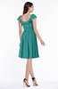 ColsBM Hadassah Emerald Green Traditional Scoop Short Sleeve Chiffon Mini Ruching Plus Size Bridesmaid Dresses
