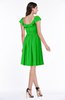 ColsBM Hadassah Jasmine Green Traditional Scoop Short Sleeve Chiffon Mini Ruching Plus Size Bridesmaid Dresses