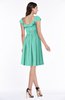 ColsBM Hadassah Mint Green Traditional Scoop Short Sleeve Chiffon Mini Ruching Plus Size Bridesmaid Dresses