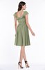 ColsBM Hadassah Moss Green Traditional Scoop Short Sleeve Chiffon Mini Ruching Plus Size Bridesmaid Dresses