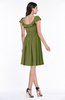 ColsBM Hadassah Olive Green Traditional Scoop Short Sleeve Chiffon Mini Ruching Plus Size Bridesmaid Dresses
