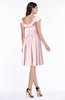 ColsBM Hadassah Petal Pink Traditional Scoop Short Sleeve Chiffon Mini Ruching Plus Size Bridesmaid Dresses