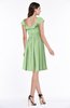 ColsBM Hadassah Sage Green Traditional Scoop Short Sleeve Chiffon Mini Ruching Plus Size Bridesmaid Dresses