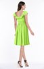 ColsBM Hadassah Sharp Green Traditional Scoop Short Sleeve Chiffon Mini Ruching Plus Size Bridesmaid Dresses
