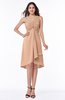 ColsBM Elliana Almost Apricot Classic A-line Spaghetti Sleeveless Chiffon Ruching Plus Size Bridesmaid Dresses