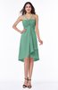 ColsBM Elliana Beryl Green Classic A-line Spaghetti Sleeveless Chiffon Ruching Plus Size Bridesmaid Dresses
