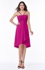 ColsBM Elliana Hot Pink Classic A-line Spaghetti Sleeveless Chiffon Ruching Plus Size Bridesmaid Dresses