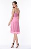 ColsBM Elliana Pink Classic A-line Spaghetti Sleeveless Chiffon Ruching Plus Size Bridesmaid Dresses
