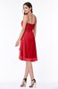 ColsBM Elliana Red Classic A-line Spaghetti Sleeveless Chiffon Ruching Plus Size Bridesmaid Dresses
