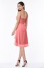 ColsBM Elliana Shell Pink Classic A-line Spaghetti Sleeveless Chiffon Ruching Plus Size Bridesmaid Dresses