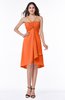 ColsBM Elliana Tangerine Classic A-line Spaghetti Sleeveless Chiffon Ruching Plus Size Bridesmaid Dresses