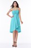 ColsBM Elliana Turquoise Classic A-line Spaghetti Sleeveless Chiffon Ruching Plus Size Bridesmaid Dresses