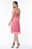 ColsBM Elliana Watermelon Classic A-line Spaghetti Sleeveless Chiffon Ruching Plus Size Bridesmaid Dresses