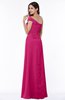 ColsBM Penny Beetroot Purple Modern A-line Asymmetric Neckline Chiffon Floor Length Ruching Plus Size Bridesmaid Dresses