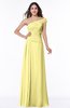 ColsBM Penny Daffodil Modern A-line Asymmetric Neckline Chiffon Floor Length Ruching Plus Size Bridesmaid Dresses