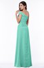 ColsBM Penny Mint Green Modern A-line Asymmetric Neckline Chiffon Floor Length Ruching Plus Size Bridesmaid Dresses