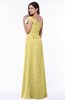 ColsBM Penny Misted Yellow Modern A-line Asymmetric Neckline Chiffon Floor Length Ruching Plus Size Bridesmaid Dresses