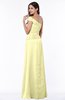 ColsBM Penny Wax Yellow Modern A-line Asymmetric Neckline Chiffon Floor Length Ruching Plus Size Bridesmaid Dresses