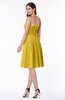 ColsBM Kristina Lemon Curry Modern A-line Sweetheart Zipper Chiffon Knee Length Bridesmaid Dresses