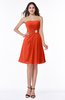 ColsBM Amari Tangerine Tango Glamorous Strapless Sleeveless Chiffon Beading Plus Size Bridesmaid Dresses