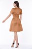 ColsBM Paloma Amber Modest Short Sleeve Zip up Satin Knee Length Pleated Mother of the Bride Dresses