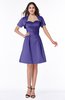 ColsBM Paloma Purple Modest Short Sleeve Zip up Satin Knee Length Pleated Mother of the Bride Dresses